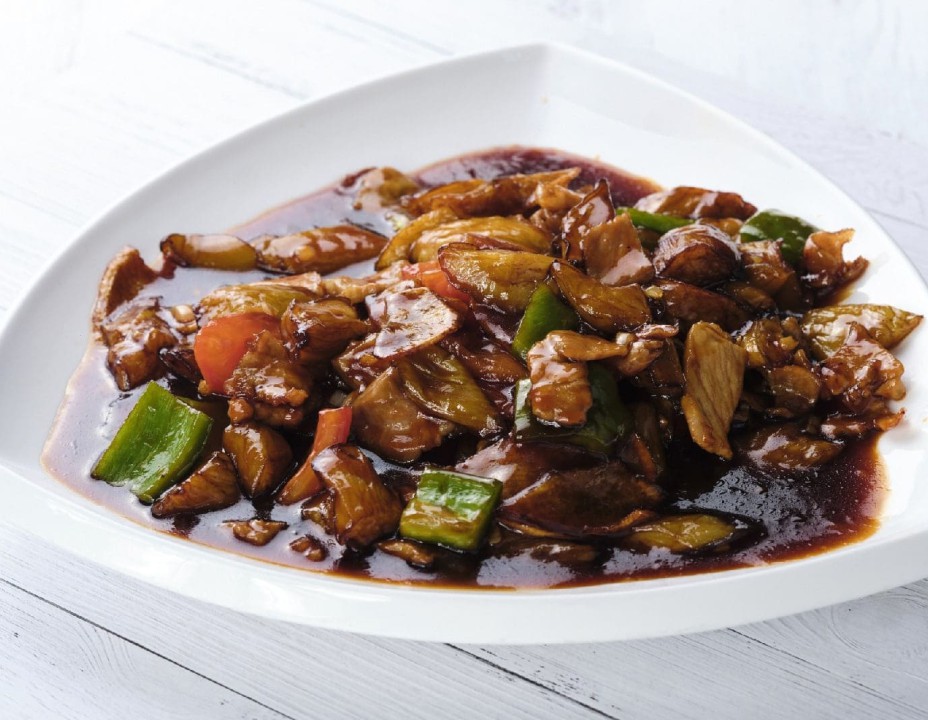 Баклажаны тушеные с мясом и картофелем