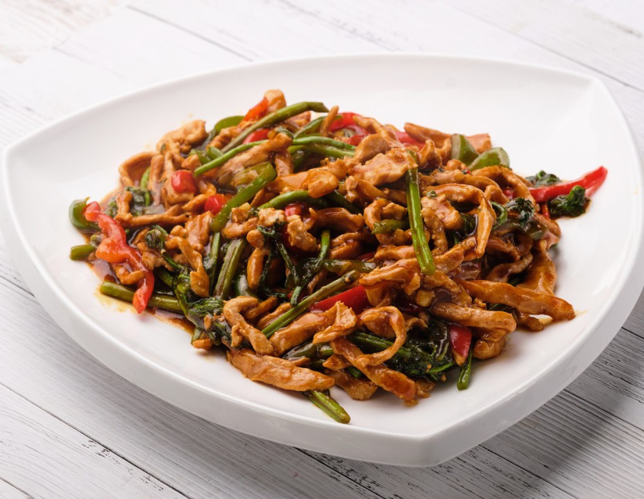 Жареное мясо с папоротником