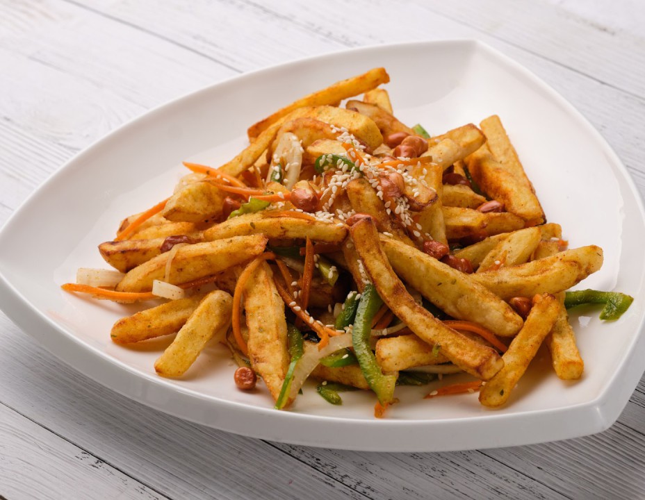 Картофель фри с кунжутом