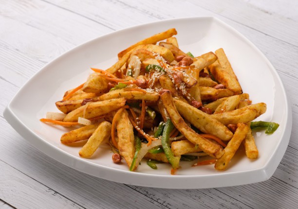 Картофель фри с кунжутом