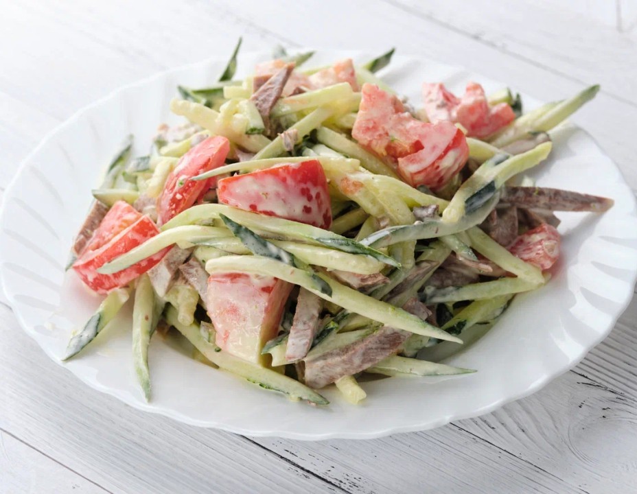 Салат из языка (с майонезом)