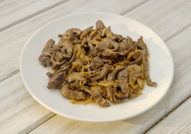 Печень в сметане